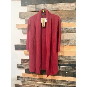 Peruvian Connection NWT Claret Timeless Links Cardigan relaxed fit size XS
